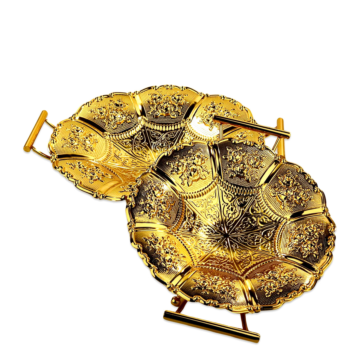 Flower Hammered Engraved Tray