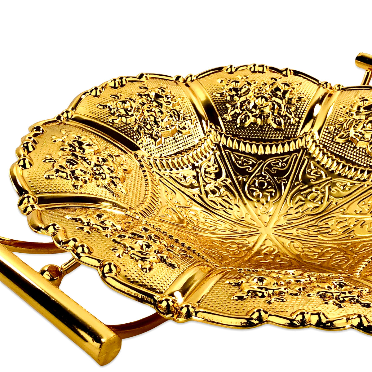 Flower Hammered Engraved Tray