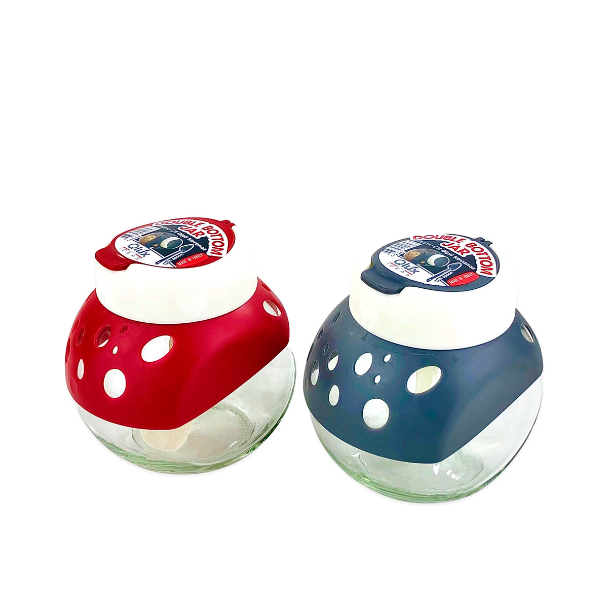Qlux Dual Bottom Jar With Spoons
