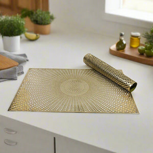 Rectangular Golden Placemats (Set of 2)