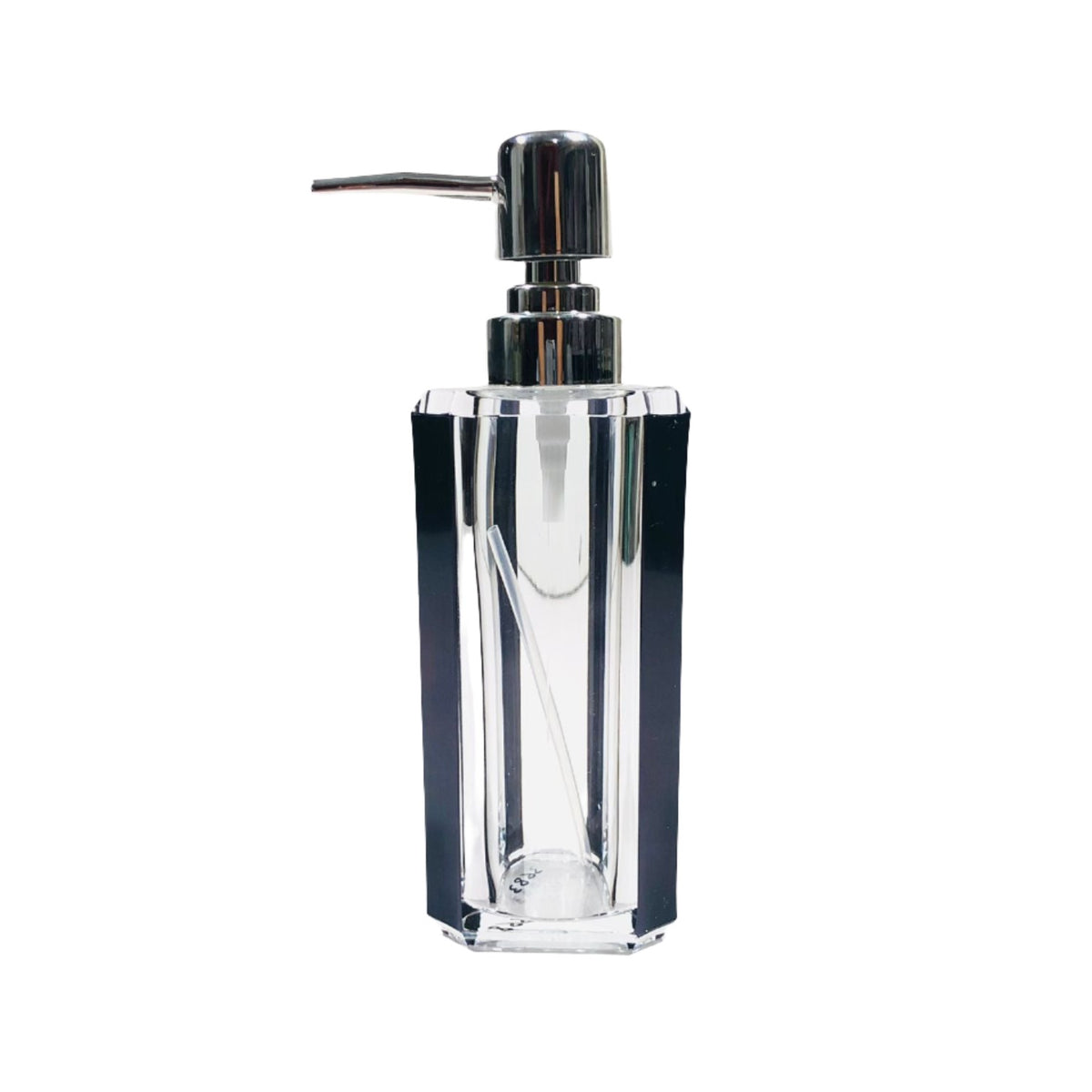 Transparent Black Border Bath Set