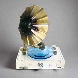 Crystal Gramophone Ornament