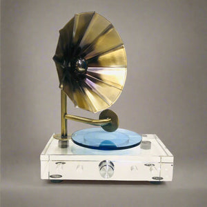 Crystal Gramophone Ornament