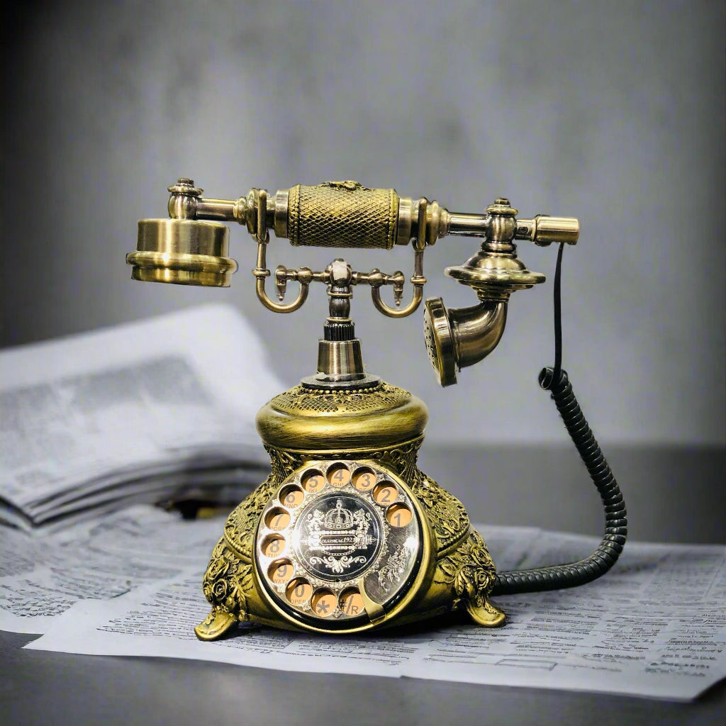 Golden Vintage Design Telephone