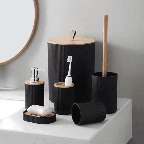 Matt Black 6 pcs Bathroom Set