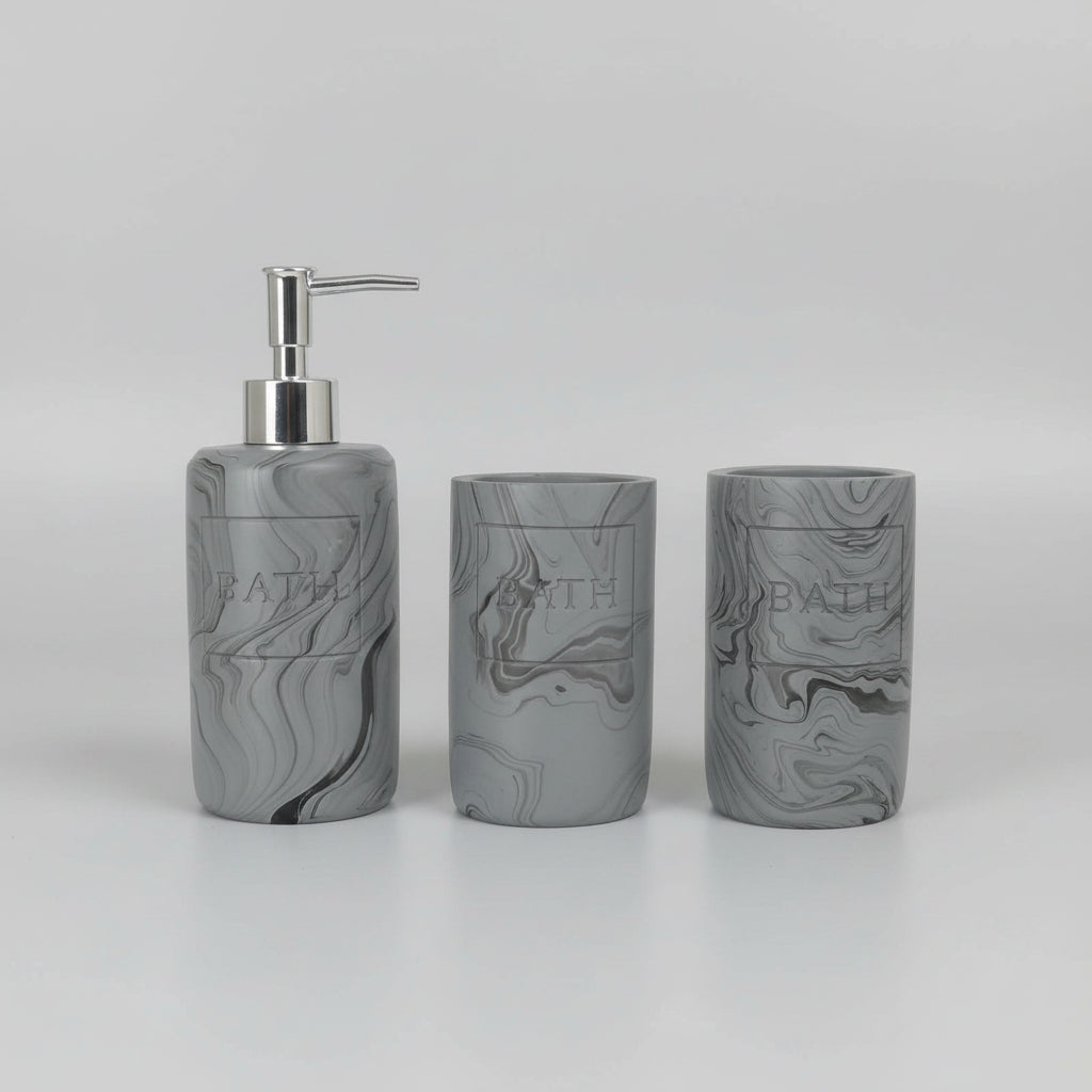 KELO Gray Bathroom Set (3 Pcs)