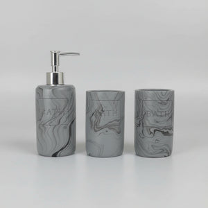 KELO Gray Bathroom Set (3 Pcs)