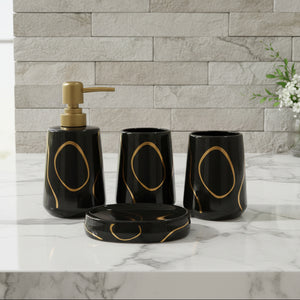 Noir Contour Black & Gold Bath set