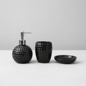 Embossed Dots Texture Ceramic Bathroom Set (3 Pcs)
