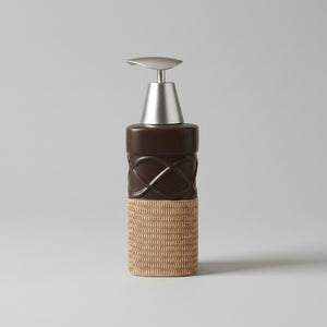 Embossed Wave Lines Bathroom Set (Brown)(3 Pcs)