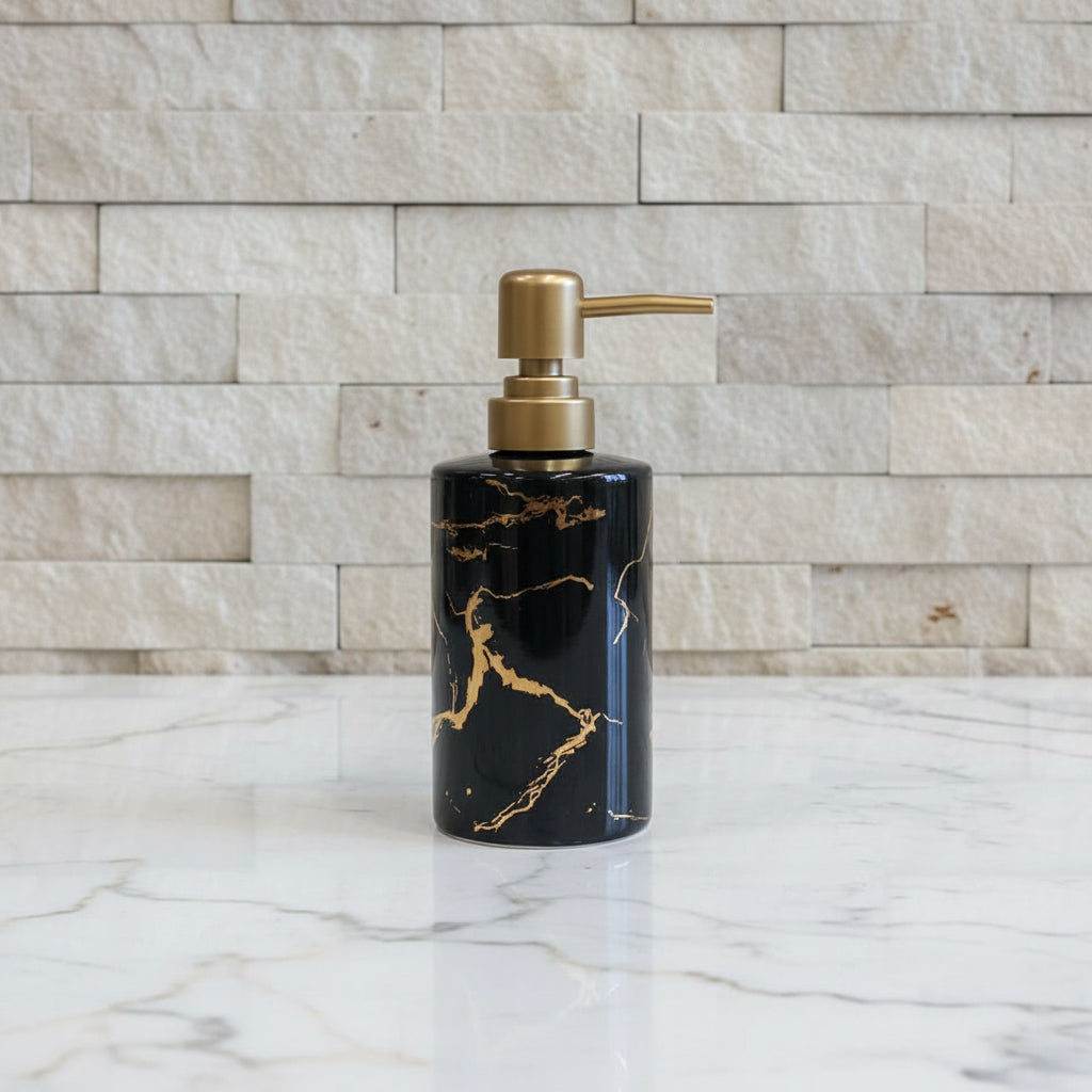 Black Luxe Marble Bath Set