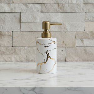 White Luxe Marble Bath Set