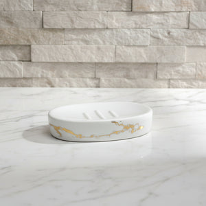 White Luxe Marble Bath Set