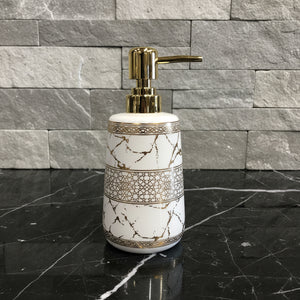 Versailles White & Gold Marble Bath Set