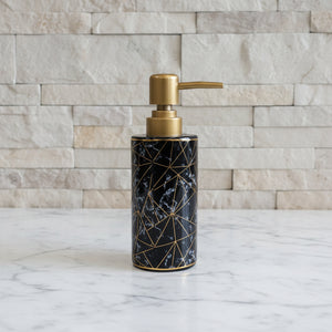 Midnight Vein Black & Gold Bath Set