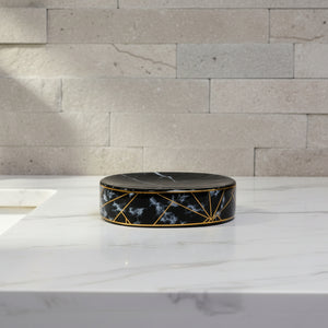 Midnight Vein Black & Gold Bath Set