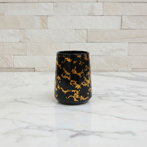 Black & Antique Gold Design Bath Set
