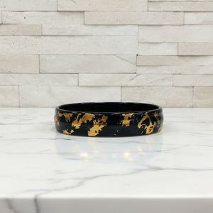 Black & Antique Gold Design Bath Set