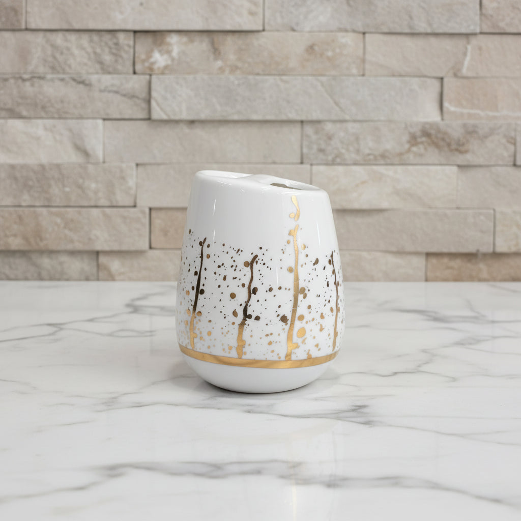 Pearl Esseence White & Gold Bath Set