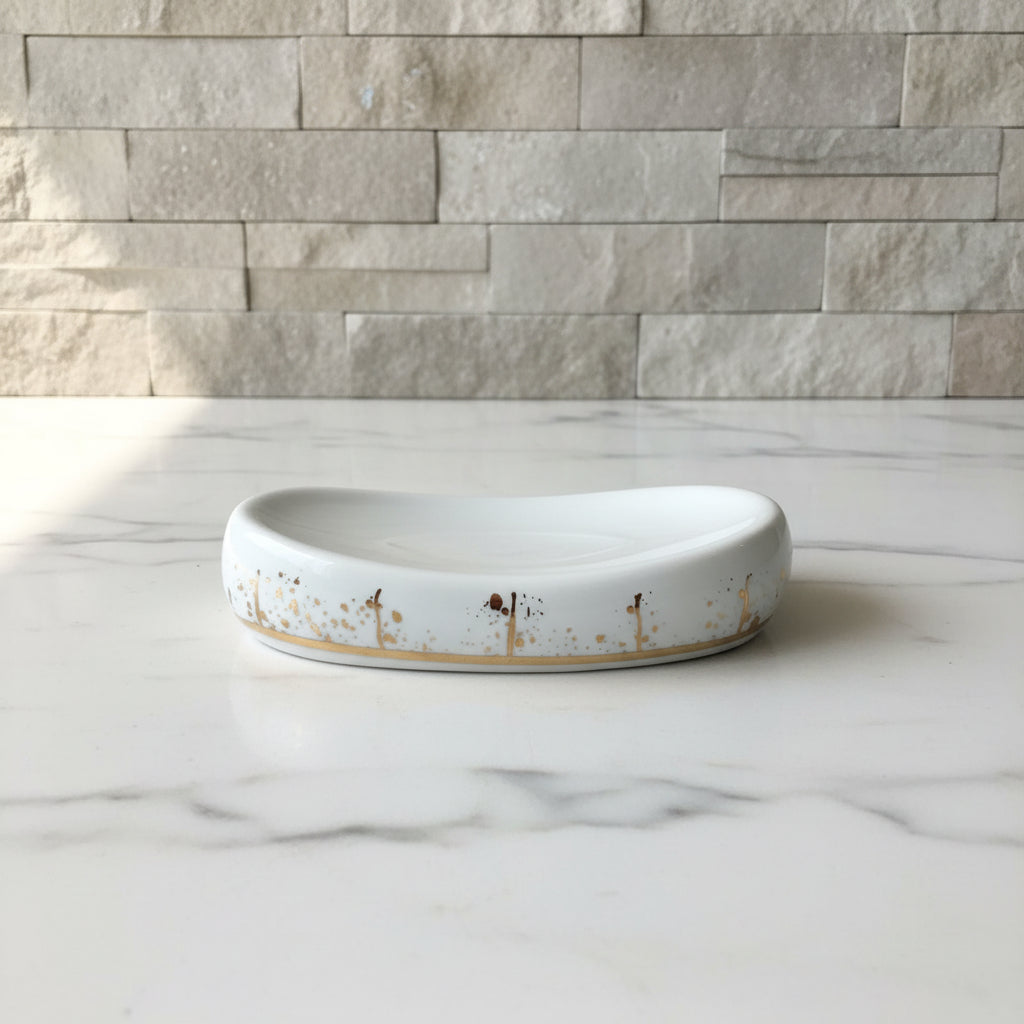 Pearl Esseence White & Gold Bath Set