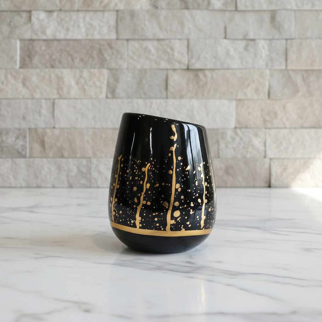 Pearl Esseence Black & Gold Bath Set