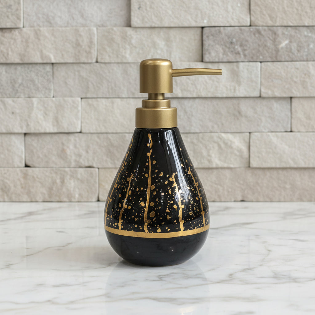 Pearl Esseence Black & Gold Bath Set