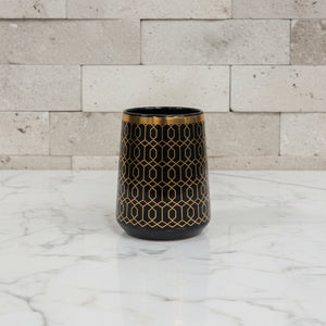 Hexagon Black & Golden Bath set