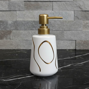 Noir Contour White & Gold Bath set