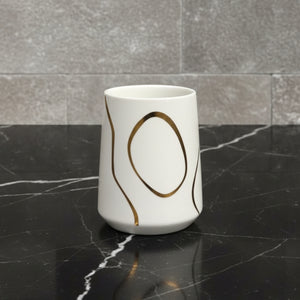 Noir Contour White & Gold Bath set