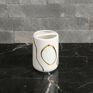 Noir Contour White & Gold Bath set