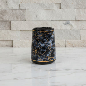 Midnight Black Blue Cloud Marble Gold Bath set
