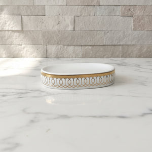 Hexagon White & Golden Bath set