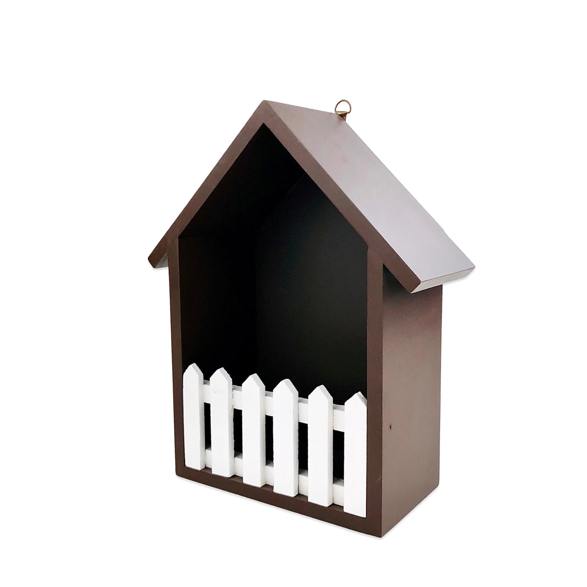 Brown Hut Design Wall Mounted Storage