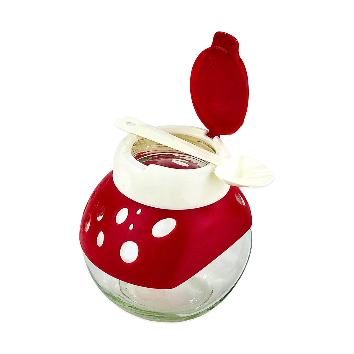 Qlux Dual Bottom Jar With Spoons