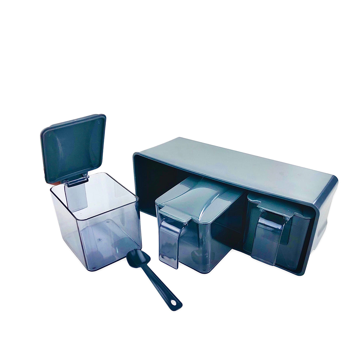 Acrylic Wall hanging 3 Pieces Seasoning Pots & Stand