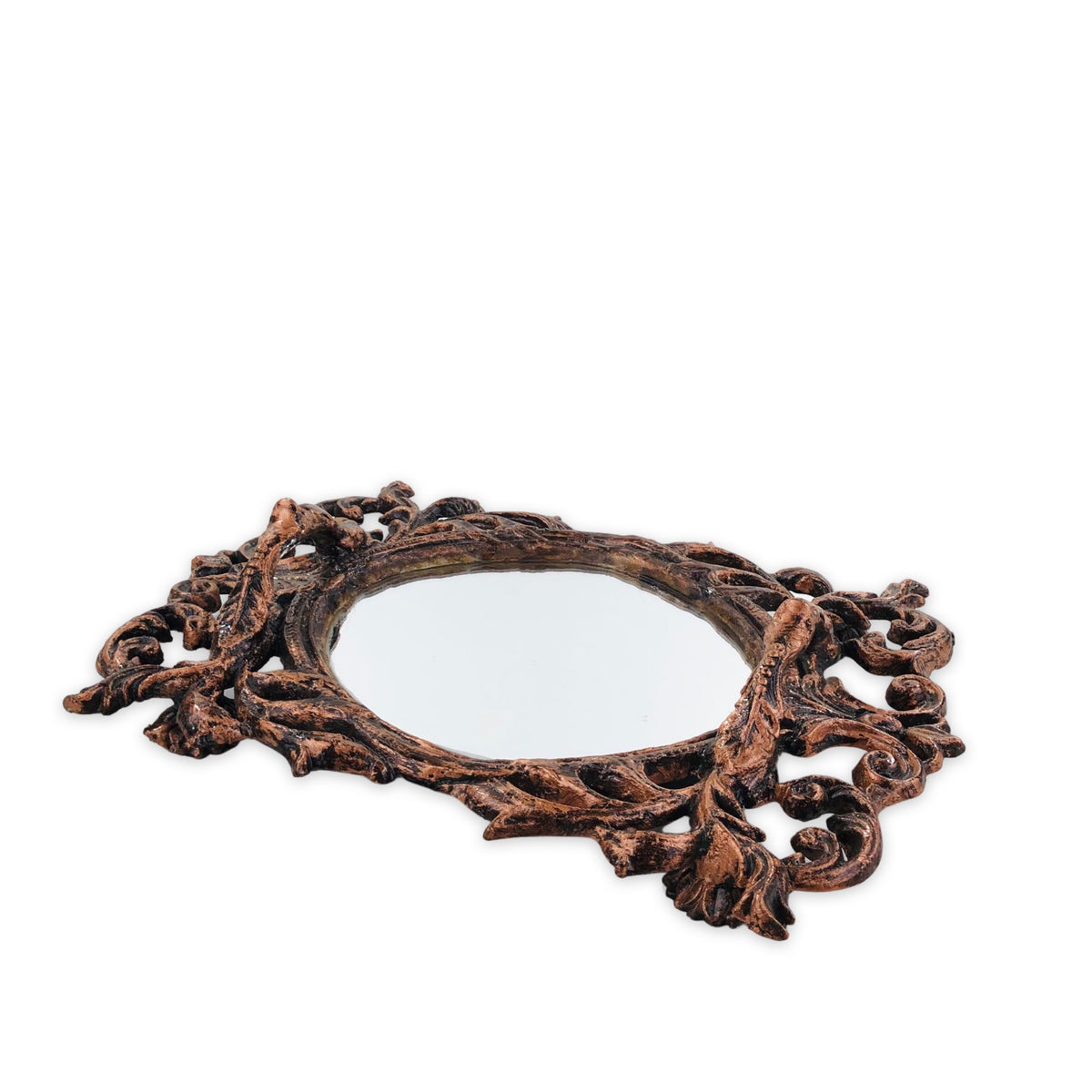 Traditionally Design Copper Mirror tray
