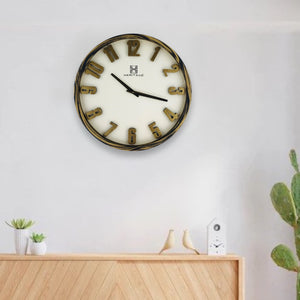 Wooden Texture Border Wall Clock