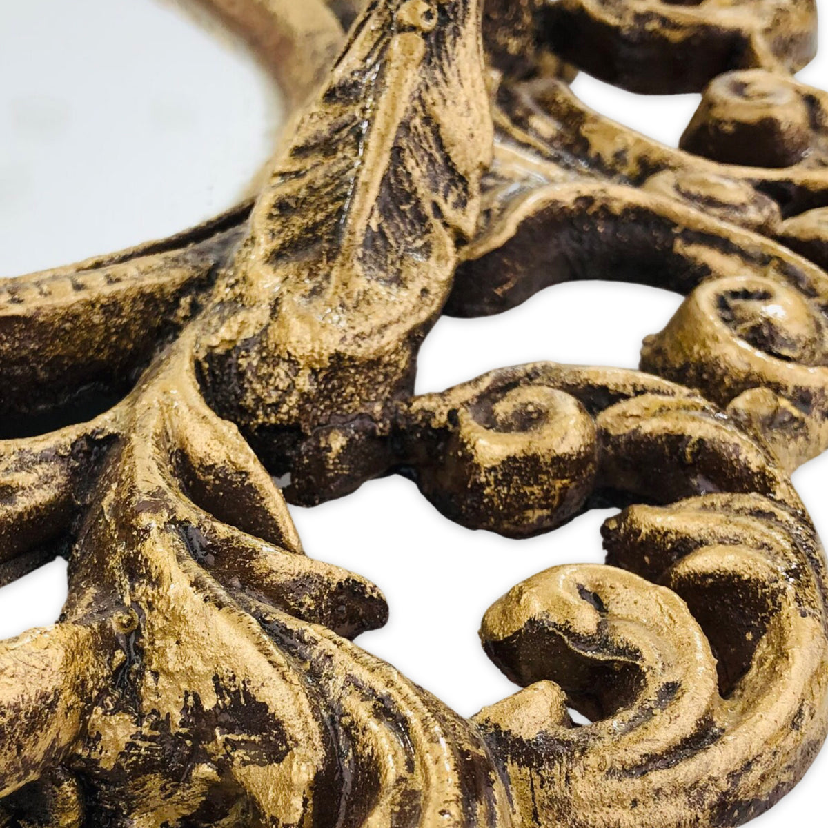 Traditionally Design Golden Mirror tray