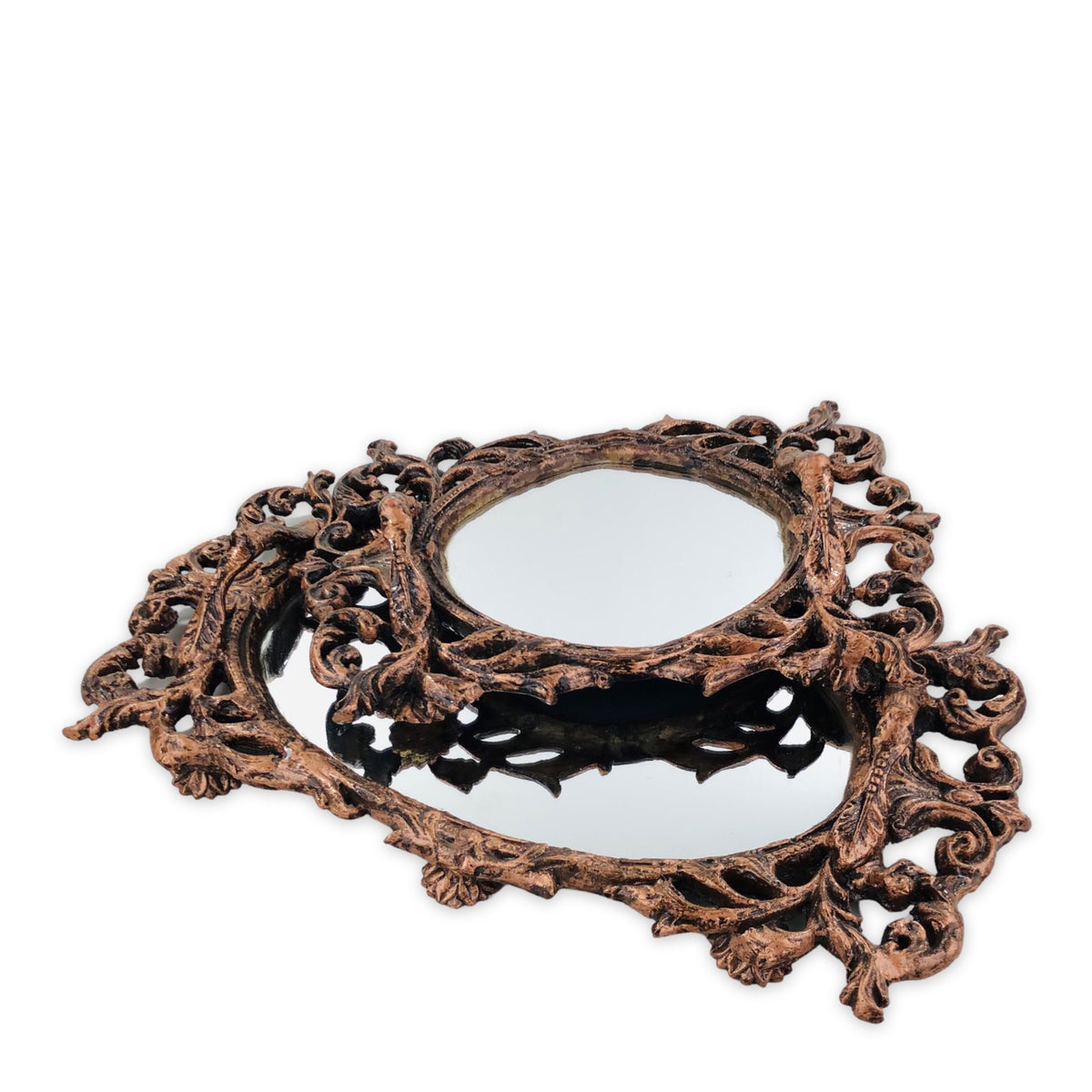 Traditionally Design Copper Mirror tray