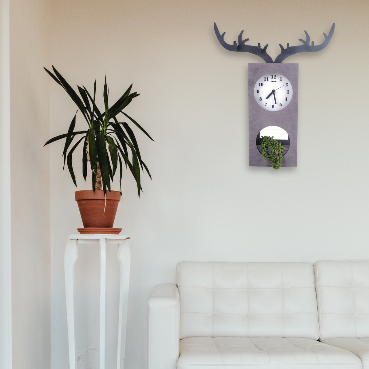 Deer Wall Clock & Key Holder