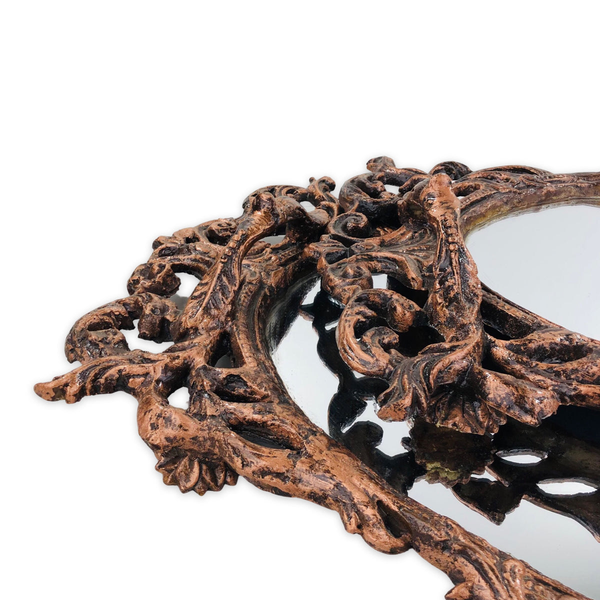 Traditionally Design Copper Mirror tray