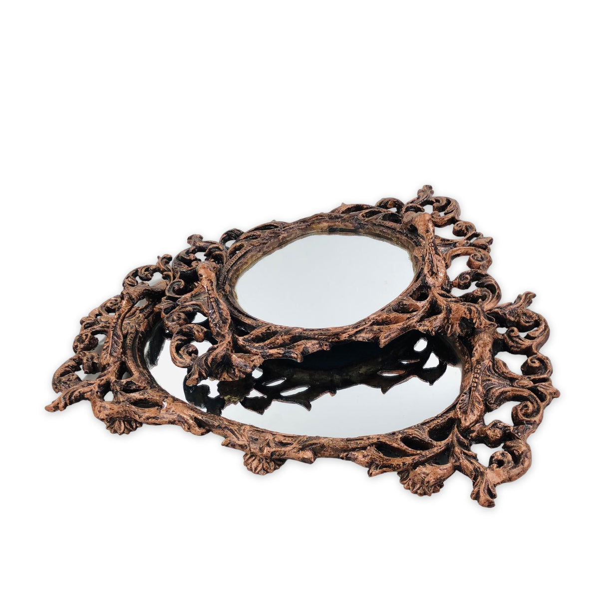 Traditionally Design Copper Mirror tray