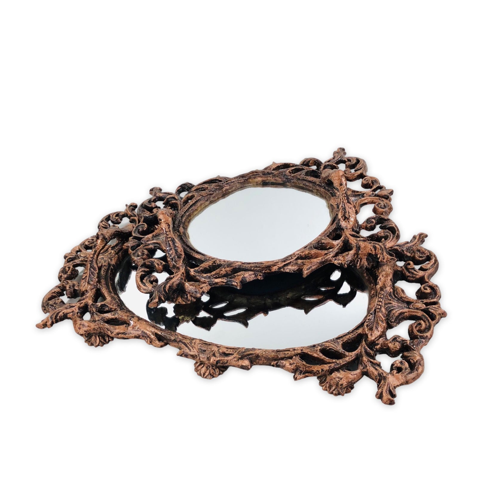 Traditionally Design Copper Mirror tray
