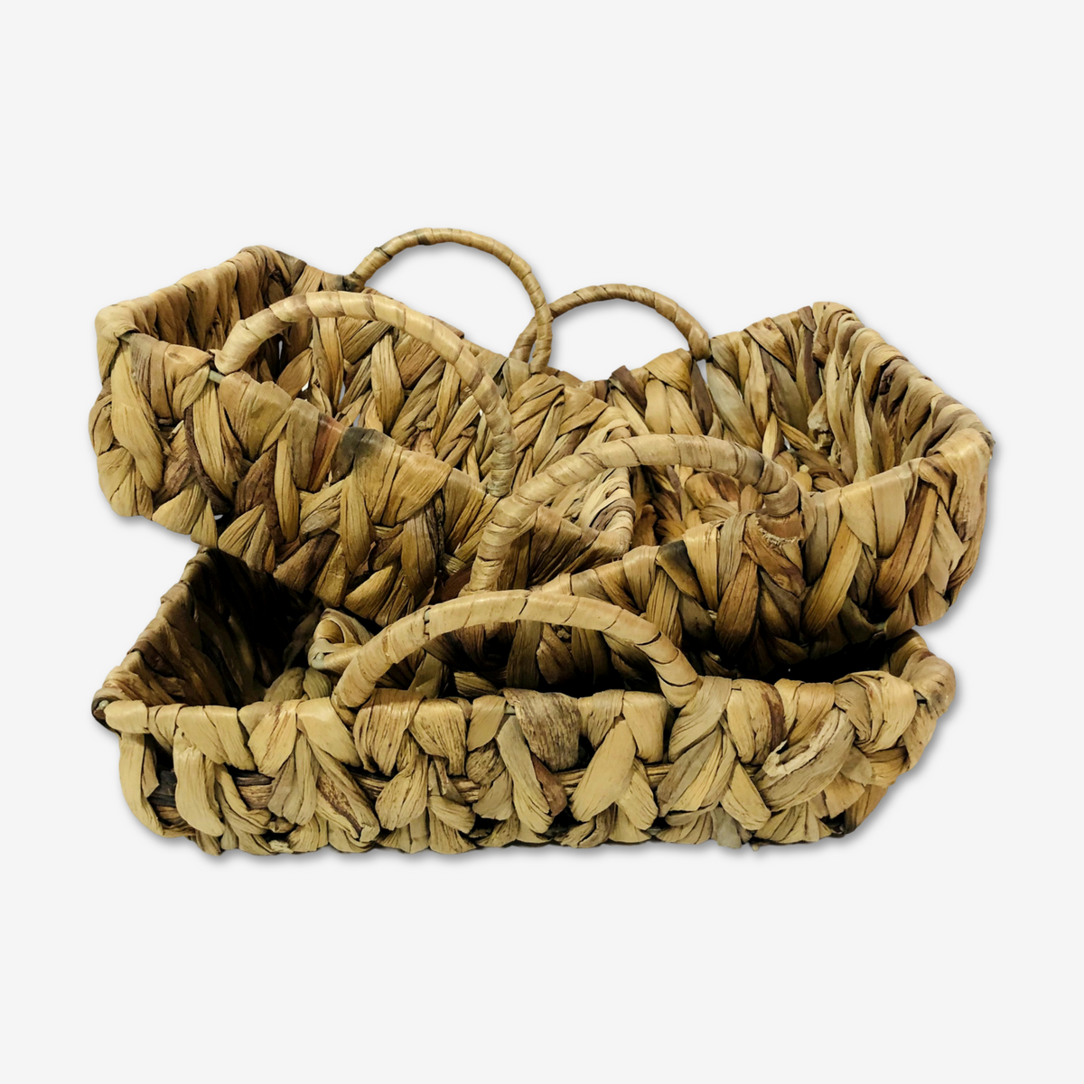 Square Thin Handle basket (Set of 3)