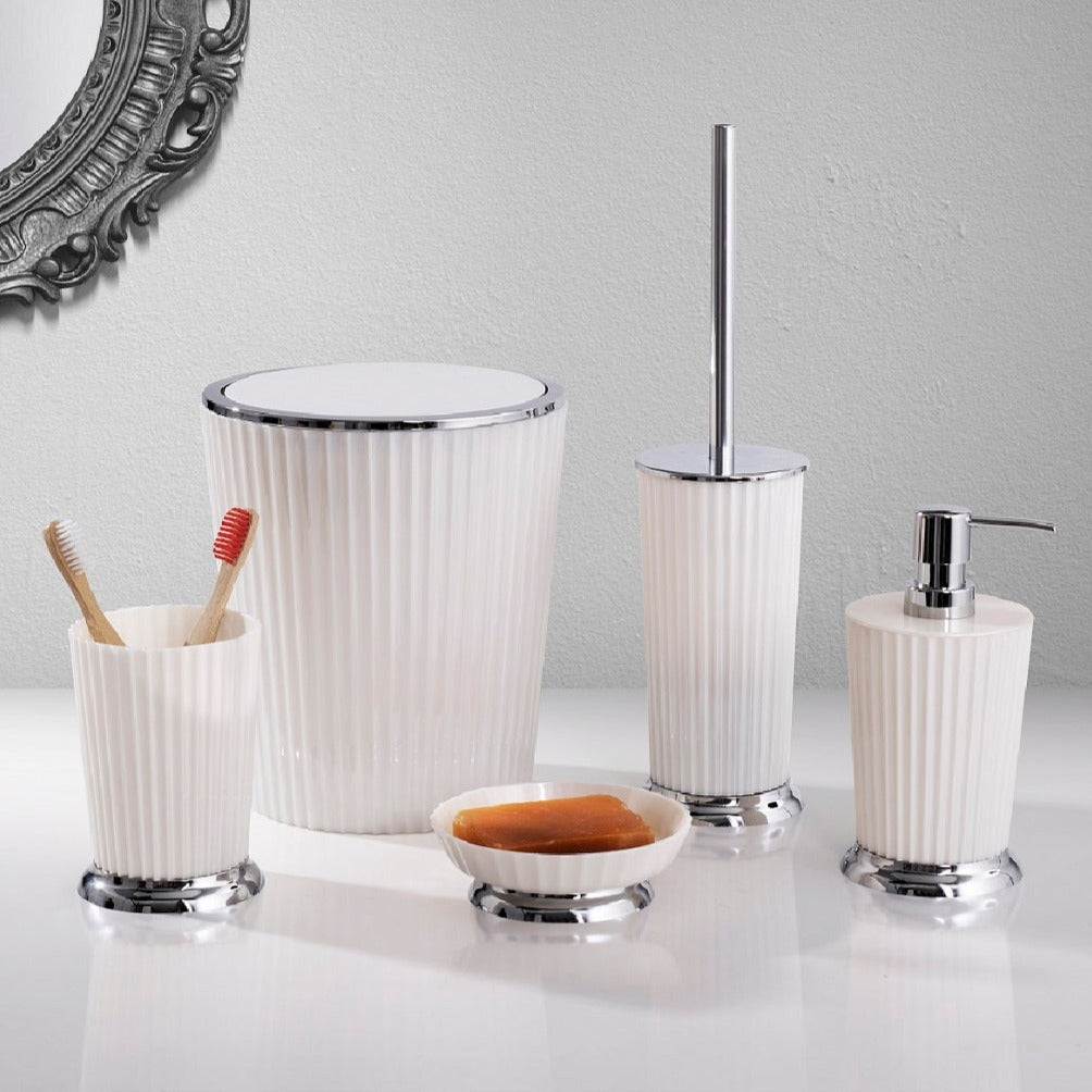 Nely White Bathroom Set