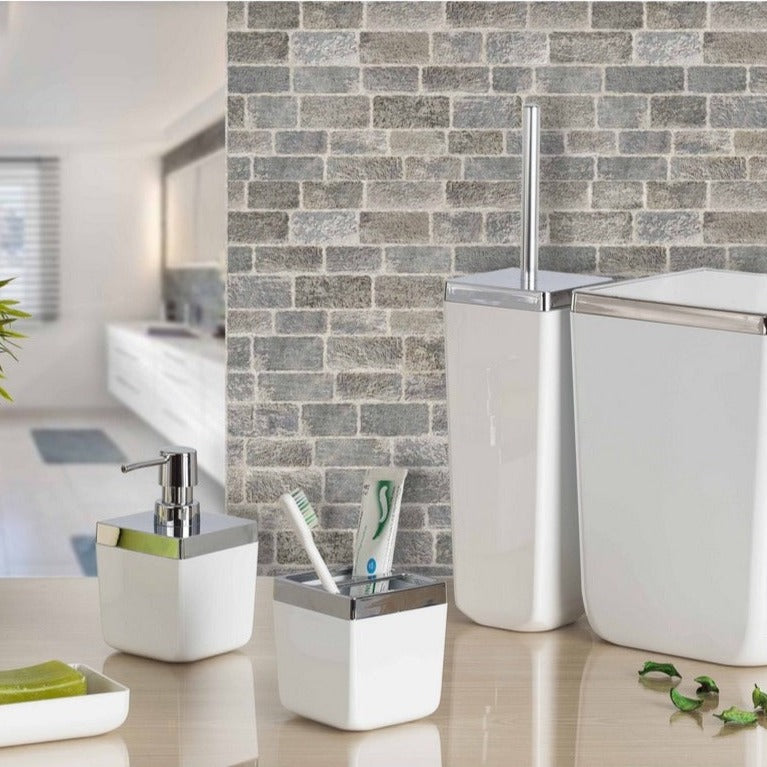 Tuscany White Square Bathroom Set