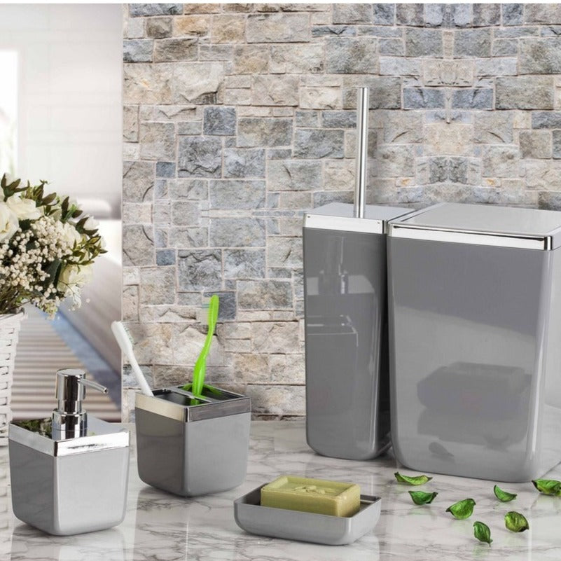 Tuscany Gray Square Bathroom Set