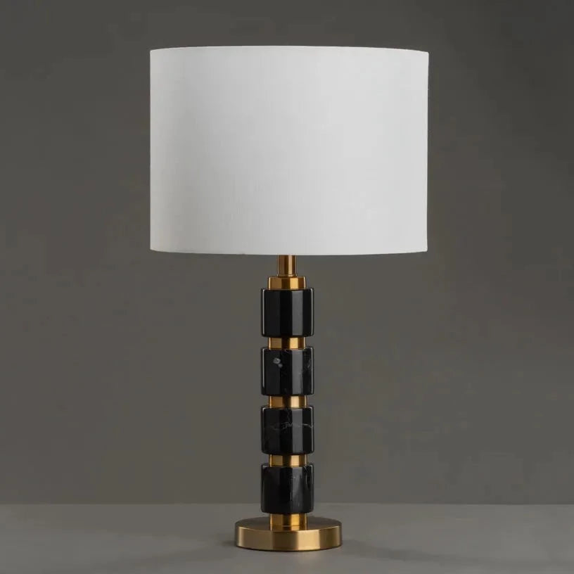 Black tower Marble Lamp (Pair)