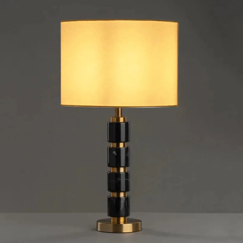Black tower Marble Lamp (Pair)