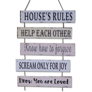 House Rules Cluster Wall Quotation